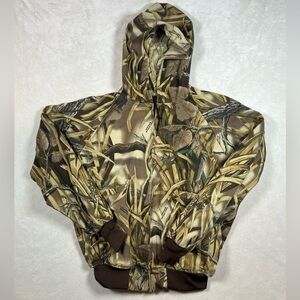 SPARTAN Large Made in USA Realtree Advantage Wetlands Camo Vintage Coat Hooded